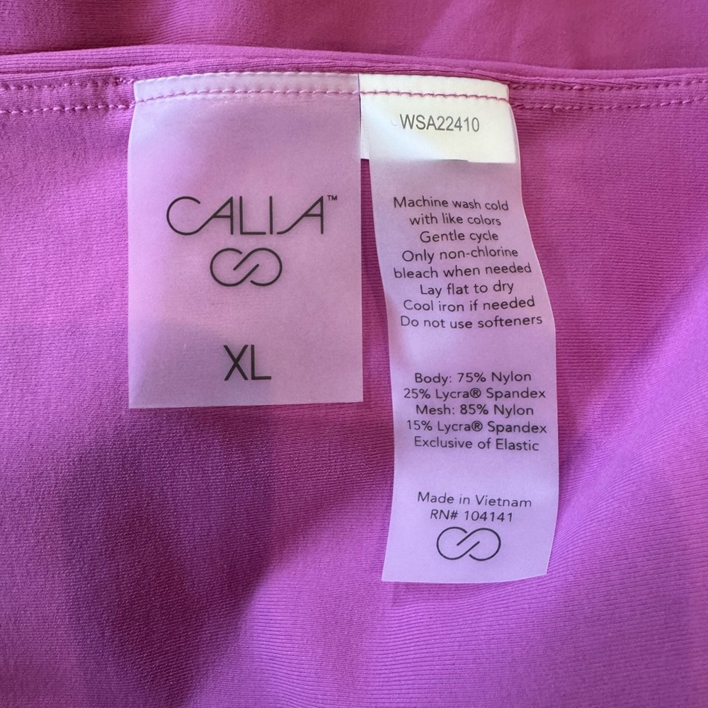 Calia NWT Ultra-High Waisted XL Power Sculpt Swim Bikini Bottoms in Magenta - Picture 3 of 4